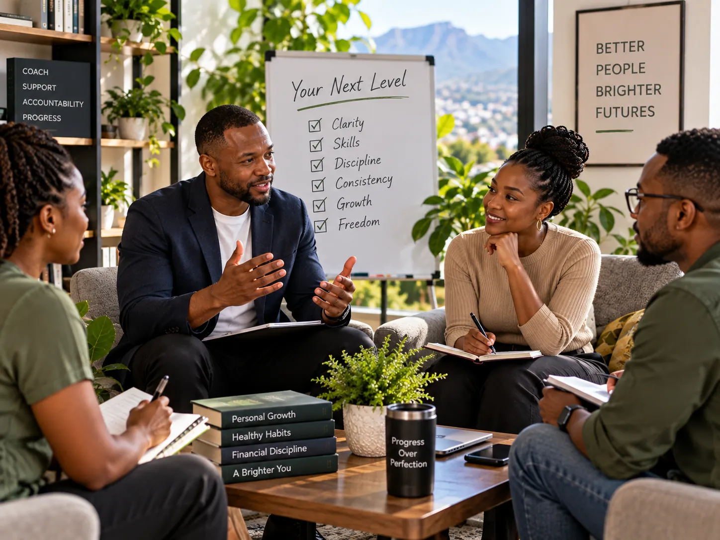 Personal development coaching and goal setting
